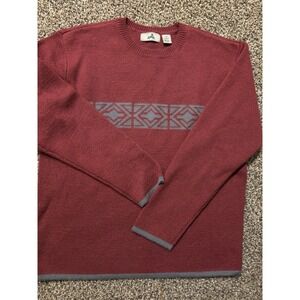 Vintage Mens 100% Wool Sweater EMS Brand Size  Med Holiday Winter